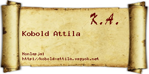 Kobold Attila névjegykártya