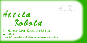 attila kobold business card